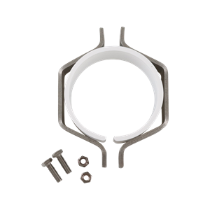 hex hanger assembly for 4-inch tube, with polypropylene insert, rated to 329°F, made in the USA