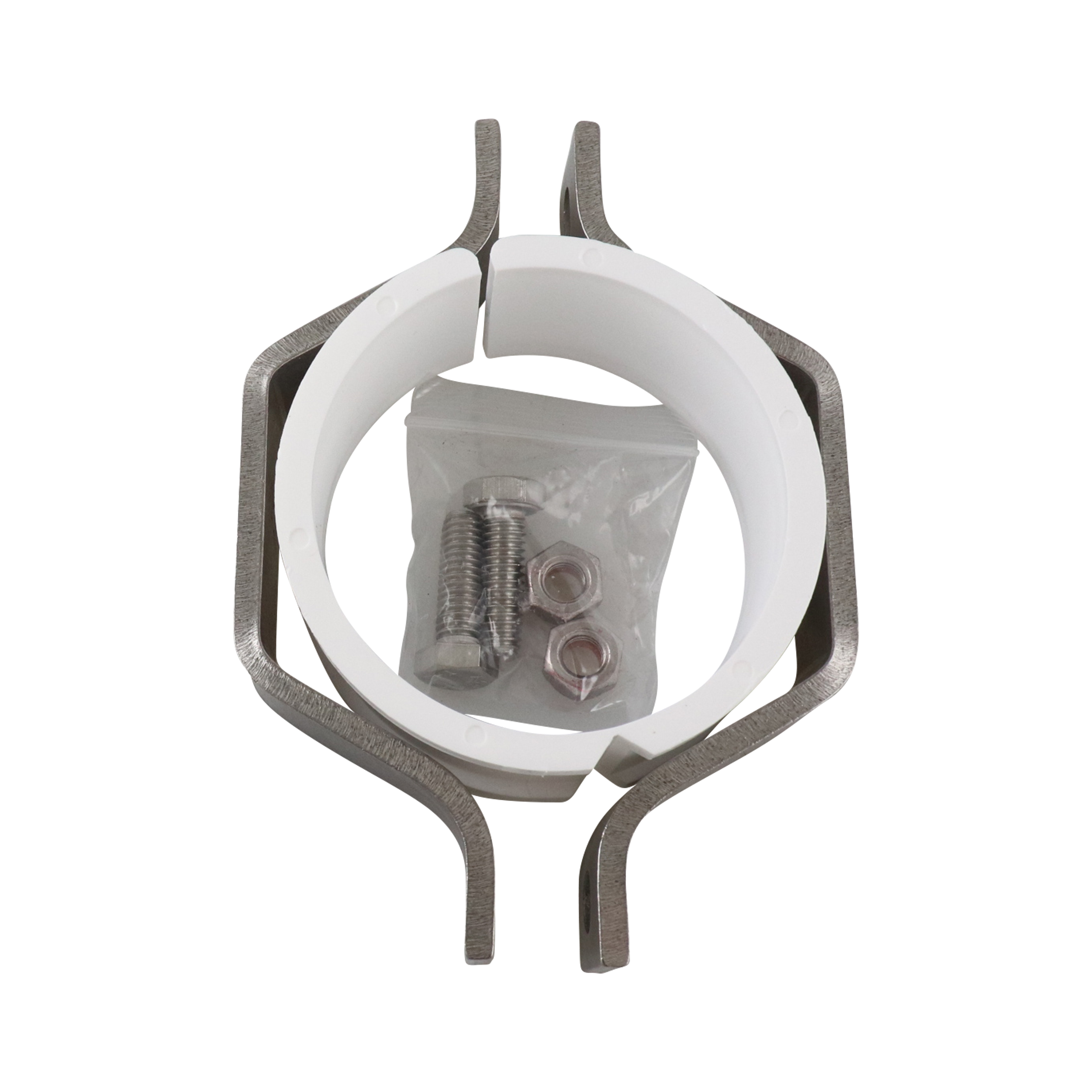 hex hanger assembly for 3-inch tube with polypropylene insert, rated to 329°F, made in the USA
