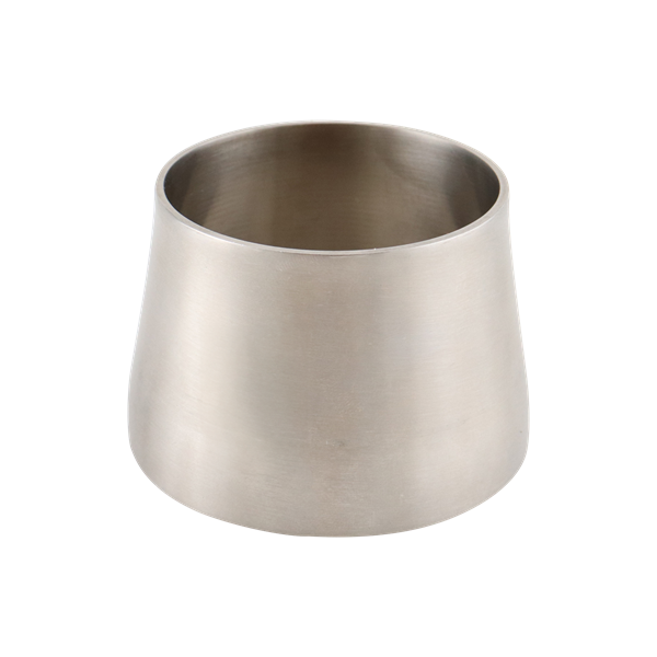 concentric reducer, 3-inch x 2.5-inch butt-weld, made from 304 stainless steel, with 2-inch overall length and 32RA interior and exterior surface finish
