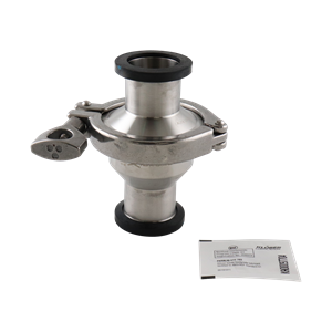 spring check valve, 1.5-inch Tri-Clamp, made from 316 stainless steel, with EPDM components
