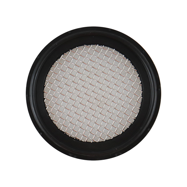 Screen Gasket, 2-inch Tri-Clamp, made of Viton material, USP Class VI compliant, with 10-mesh screen.