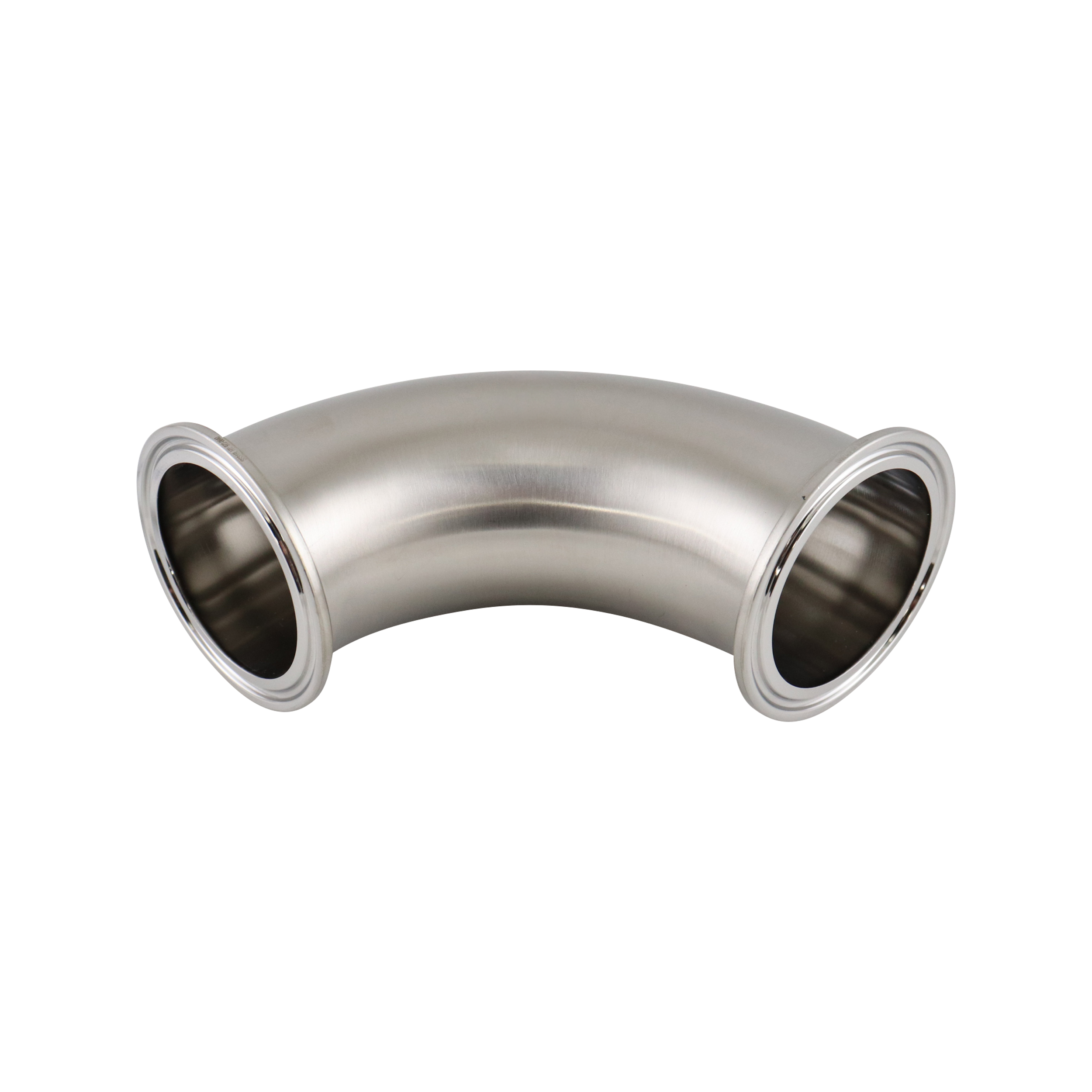 90-degree elbow, 1.5-inch Tri-Clamp, made from 304 stainless steel, with 32RA interior and exterior surface finish