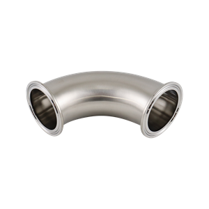 90-degree elbow, 1.5-inch Tri-Clamp, made from 304 stainless steel, with 32RA interior and exterior surface finish