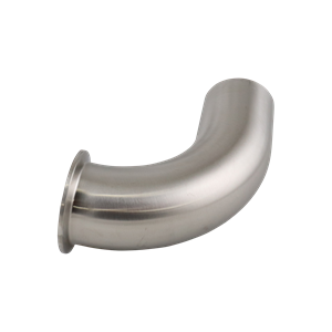 90-degree elbow, 1.5-inch Tri-Clamp to butt-weld connection, 316L stainless steel, with 15RA EP interior and 32RA exterior surface finish, SF4 BPE compliant