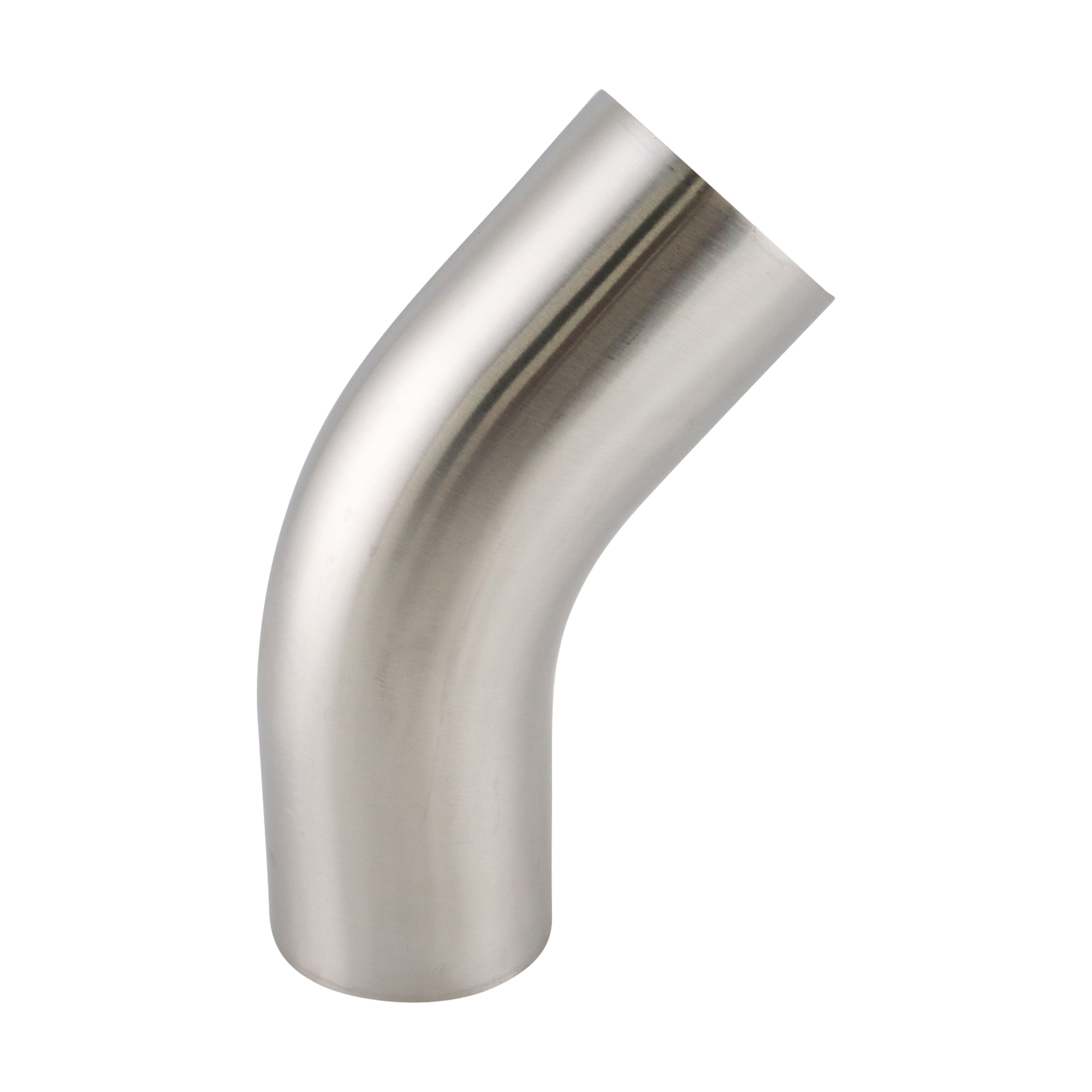 45-degree elbow, 1.5-inch butt-weld, made from 316L stainless steel, with 15RA EP interior and 32RA exterior surface finish, SF4 BPE compliant