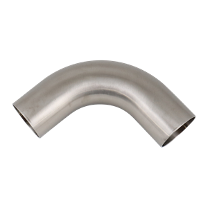 90-degree elbow, 1.5-inch butt-weld, made from 316L stainless steel, with 20RA interior finish only, SF1 BPE compliant
