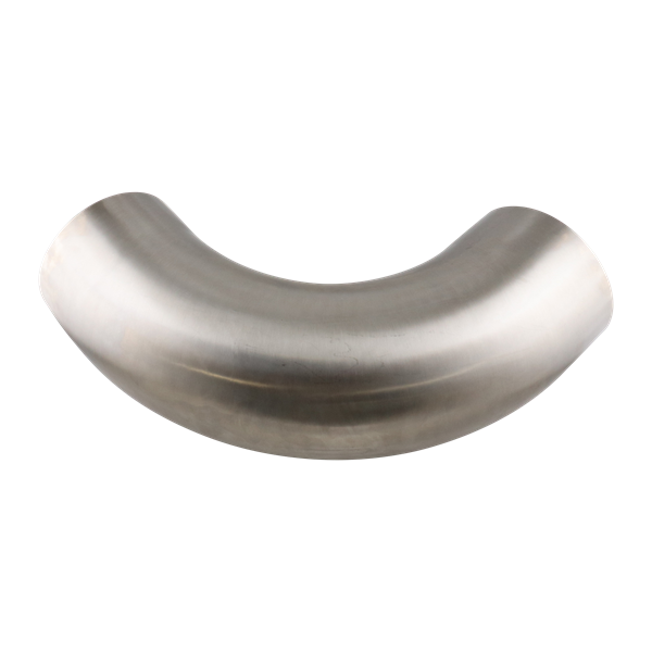 92-degree elbow with dimensions 4-inch butt weld, made from 316L stainless steel, featuring a 20RA internal finish and a 32RA outer finish, SF1 BPE compliant.