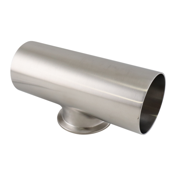 reducing tee, 2.5-inch x 2-inch Tri-Clamp, short branch, made from 316L stainless steel, with 20RA interior and 32RA exterior surface finish, SF1 BPE compliant