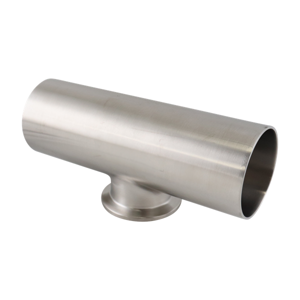 reducing tee, 2-inch x 1.5-inch Tri-Clamp, short branch, made from 316L stainless steel, with 20RA interior and 32RA exterior surface finish, SF1 BPE compliant