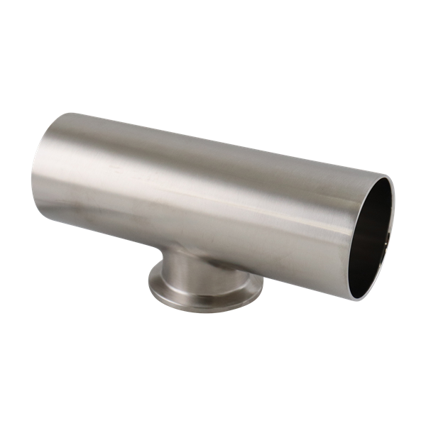 reducing tee, 2-inch x 1.5-inch Tri-Clamp, short branch, made from 316L stainless steel, with 15RA EP interior and 32RA exterior surface finish, SF4 BPE compliant