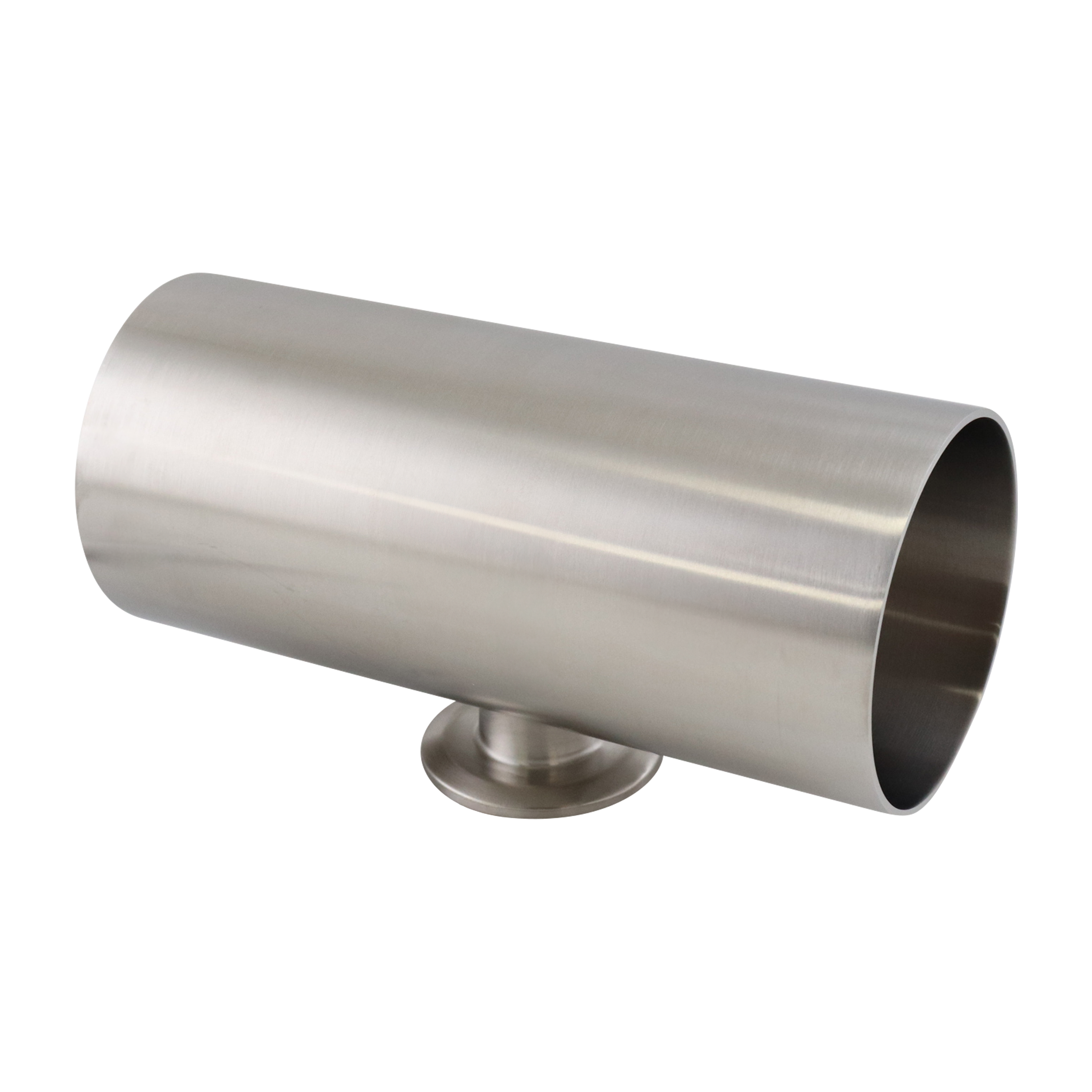 reducing tee, 3-inch x 1.5-inch Tri-Clamp, short branch, made from 316L stainless steel, with 20RA interior and 32RA exterior surface finish, SF1 BPE compliant