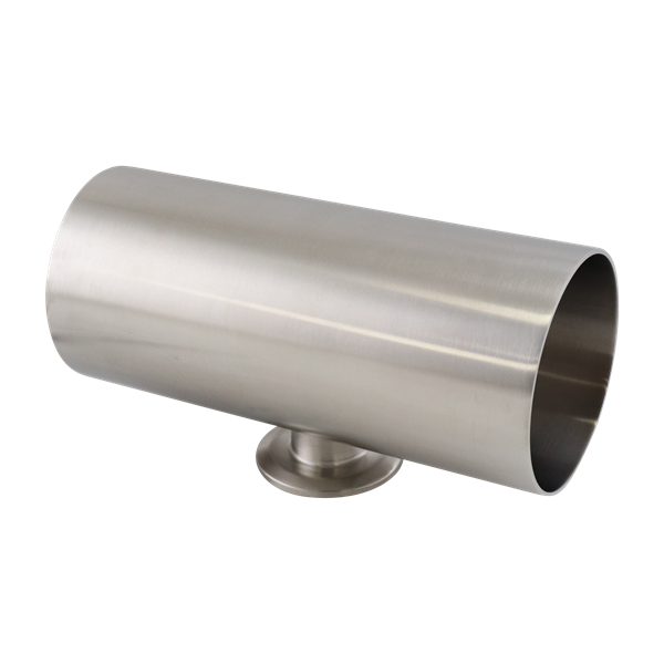 reducing tee, 3-inch x 1.5-inch Tri-Clamp, short branch, made from 316L stainless steel, with 20RA interior and 32RA exterior surface finish, SF1 BPE compliant