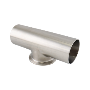 1.5-inch butt-weld tee with a short Tri-Clamp branch, made from 316L stainless steel, with 20RA interior and 32RA exterior surface finish, SF1 BPE compliant