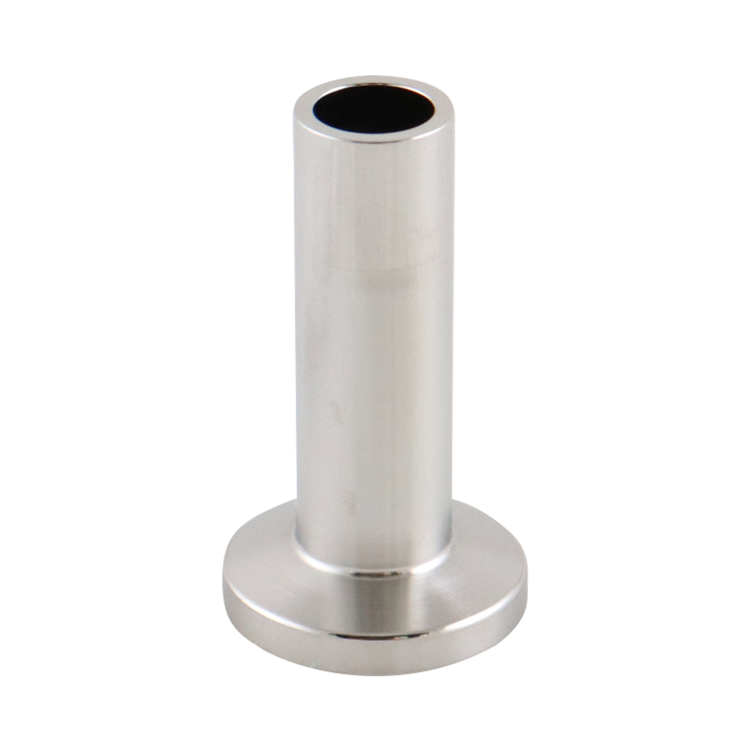 0.5-inch Tri-Clamp ferrule, made from 316L stainless steel, with 1.75-inch overall length, 15RA EP interior, and 32RA exterior surface finish, SF4 BPE compliant
