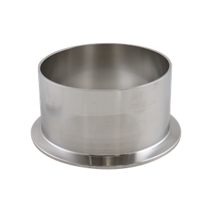 4-inch Tri-Clamp ferrule, made from 316L stainless steel, with 2.25-inch overall length, 15RA EP interior, and 32RA exterior surface finish, SF4 BPE compliant