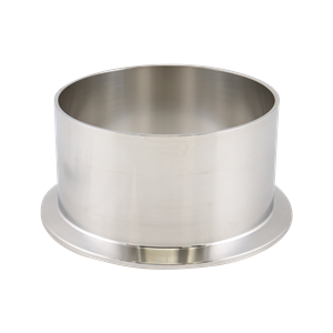 4-inch Tri-Clamp ferrule, made from 316L stainless steel, with 2.25-inch overall length, 20RA interior, and 32RA exterior surface finish, compliant with SF1 BPE standards