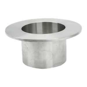 Stub end: 3-inch, 304 stainless steel, 2.25-inch overall length, 32RA inner diameter, 32RA outer diameter.