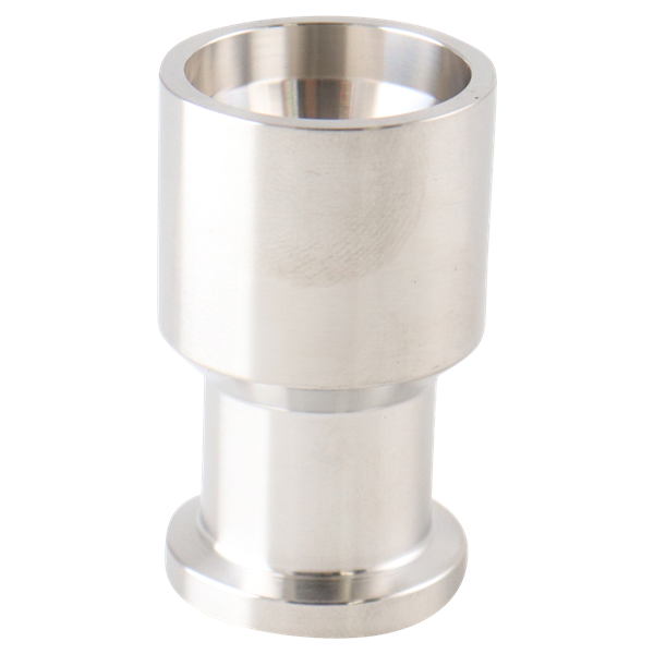 adapter, 0.75-inch Tri-Clamp to 0.75-inch butt-weld, Schedule 10 pipe, made from 316L SA479 stainless steel, with 1.75-inch overall length