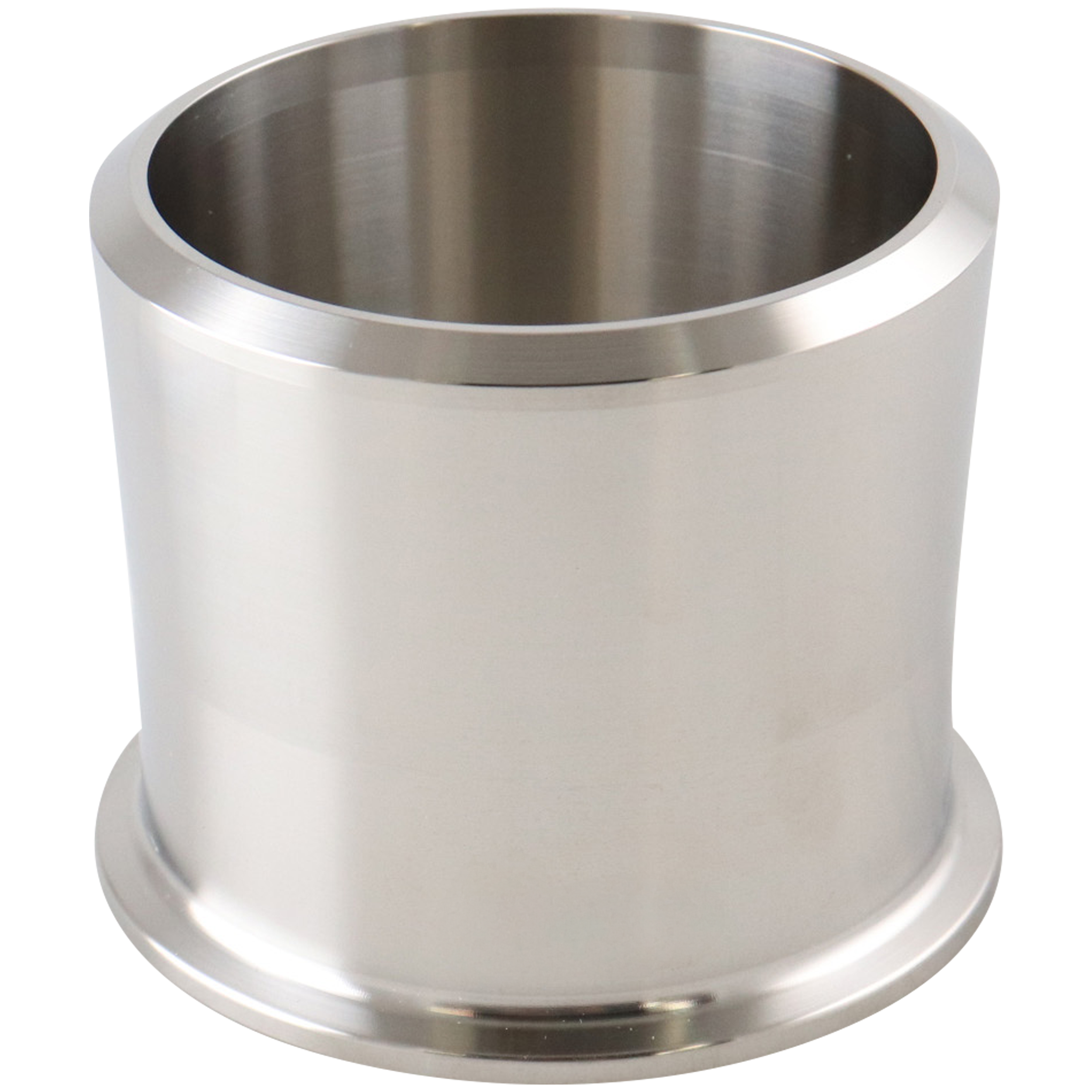 Adapter, 2.5" tri-clamp x 2.5" butt weld sch 40 pipe, 316L SA479, 2.5" OAL