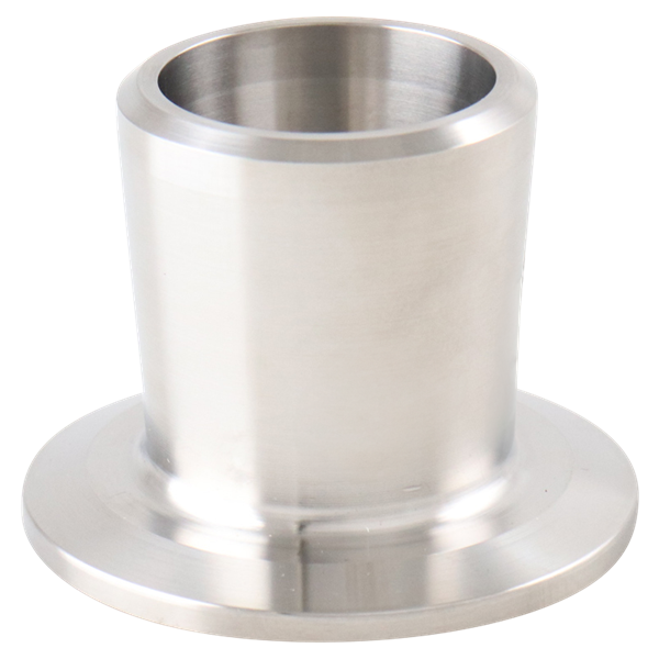 adapter, 1-inch Tri-Clamp to 1-inch butt-weld, Schedule 40 pipe, made from 316L SA479 stainless steel, with 1.5-inch overall length
