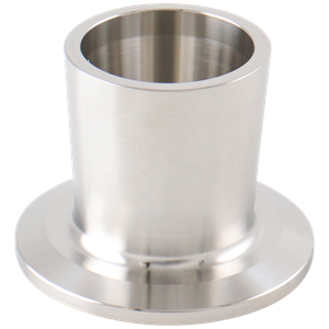 adapter, 1-inch Tri-Clamp to 1-inch butt-weld, Schedule 10 pipe, made from 316L SA479 stainless steel, with 1.5-inch overall length