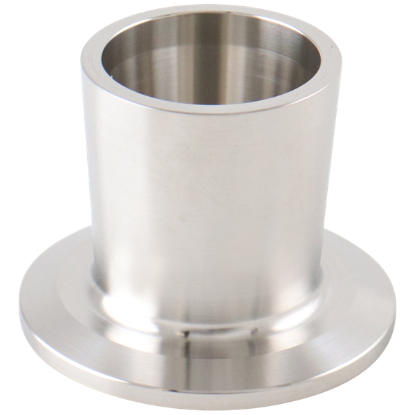 adapter, 1-inch Tri-Clamp to 1-inch butt-weld, Schedule 10 pipe, made from 316L SA479 stainless steel, with 1.5-inch overall length
