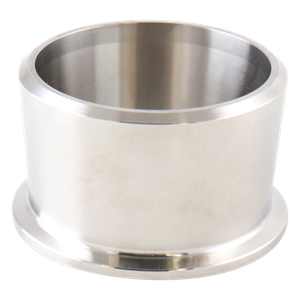adapter, 2-inch Tri-Clamp to 2-inch butt-weld, Schedule 40 pipe, made from 316L SA479 stainless steel, with 1.5-inch overall length