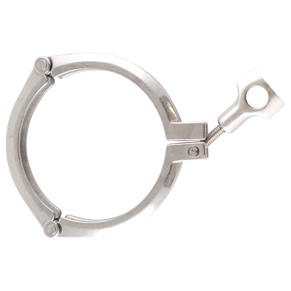 clamp, three-segment, 4-inch Tri-Clamp, made from 304 stainless steel