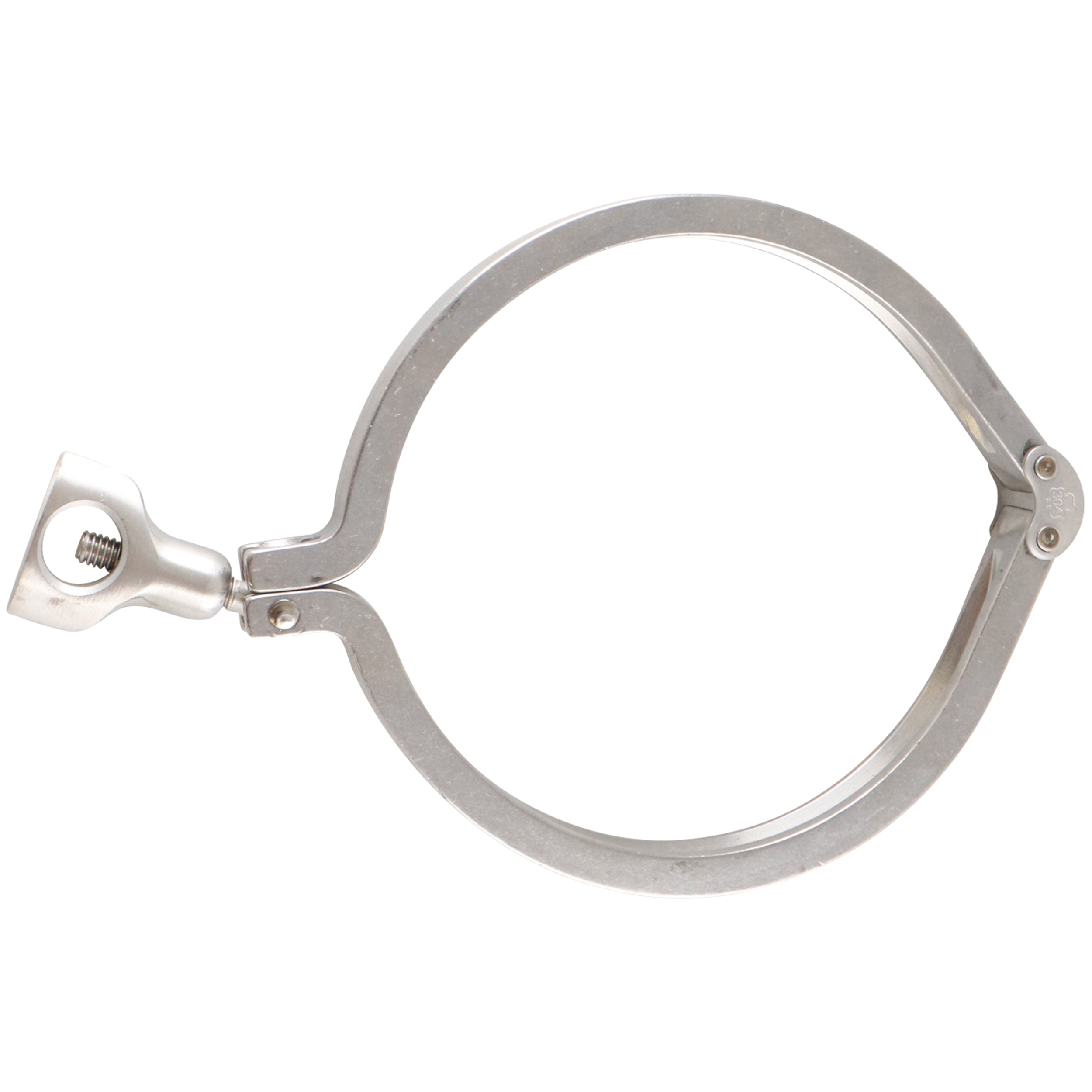 heavy-duty two-piece clamp, 5-inch Tri-Clamp, with double pin design, made from 304 stainless steel