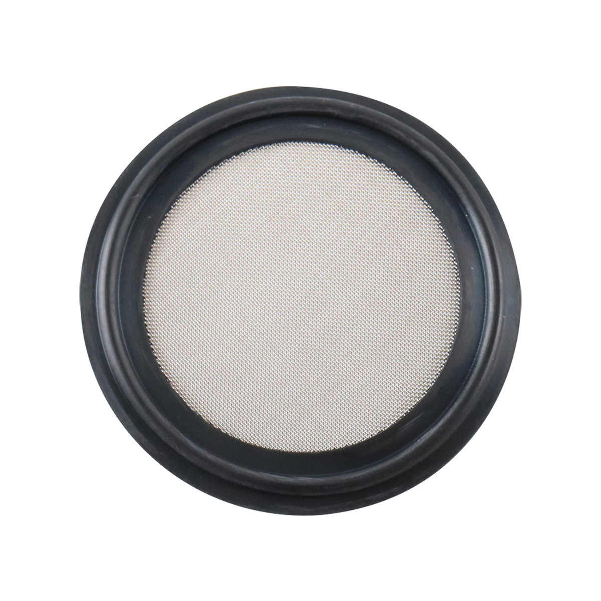 Screen gasket for 1.5-inch tri-clamp connections, made from EPDM material, USP Class VI compliant, with an 80 mesh size.