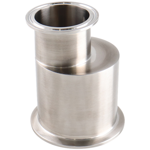 Eccentric reducer, 3x2.5 tri-clamp, 316L, 3.625" OAL, 15Ra EP ID, 32Ra OD, SF4 BPE