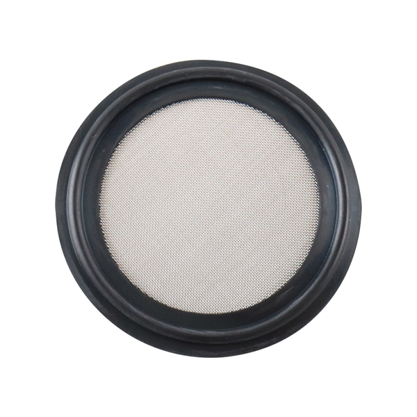 Screen gasket for 1.5-inch tri-clamp connections, made from EPDM material, USP Class VI compliant, with an 80 mesh size.
