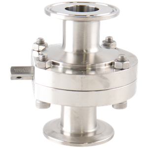 butterfly valve, 1-inch Tri-Clamp, made from 316L stainless steel, with EPDM seat, no handle included
