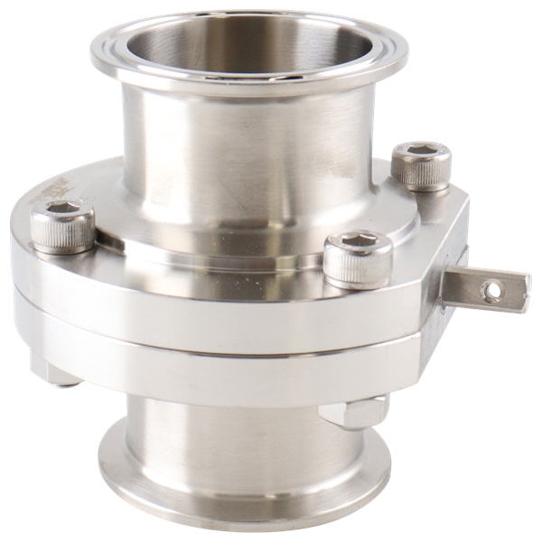butterfly valve, 2-inch Tri-Clamp, made from 316L stainless steel, with Viton seat, no handle included