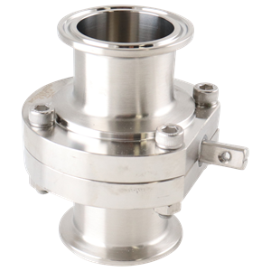 Butterfly valve, 1.5-inch Tri-Clamp, made from 316L stainless steel with EPDM seat, no handle included