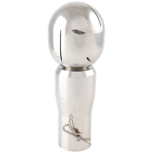 Rotary spray head with a 360° cleaning range, 1-inch clip-on connection, made from stainless steel and PTFE, with alternative bearings.