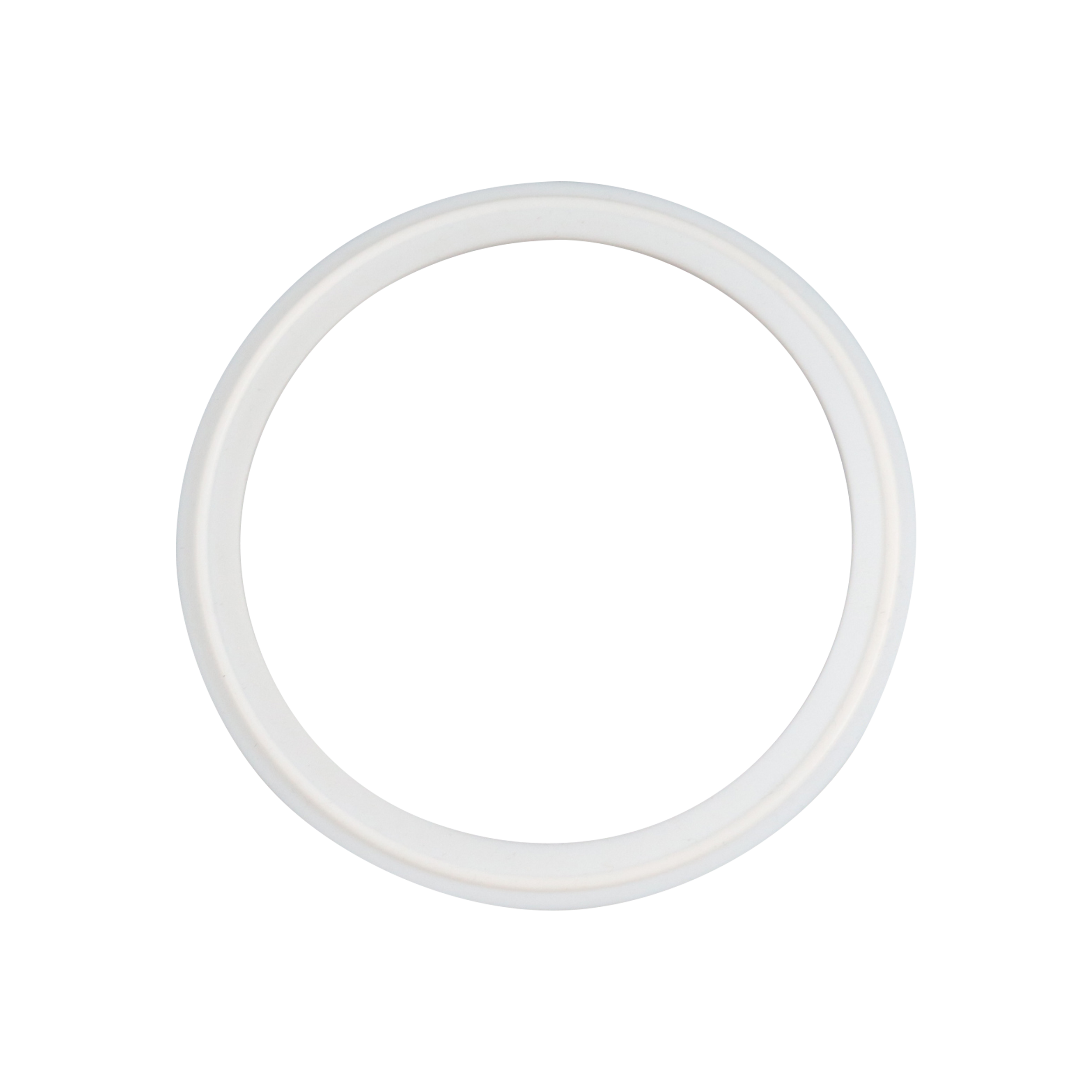 4-inch Tri-Clamp gasket, made from Teflon, compliant with USP Class VI standards