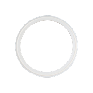 4-inch Tri-Clamp gasket, made from Teflon, compliant with USP Class VI standards