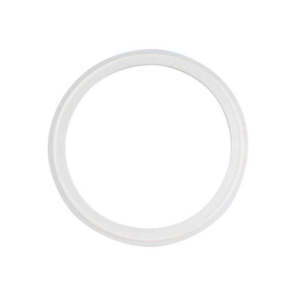 4-inch Tri-Clamp gasket, made from Teflon, compliant with USP Class VI standards