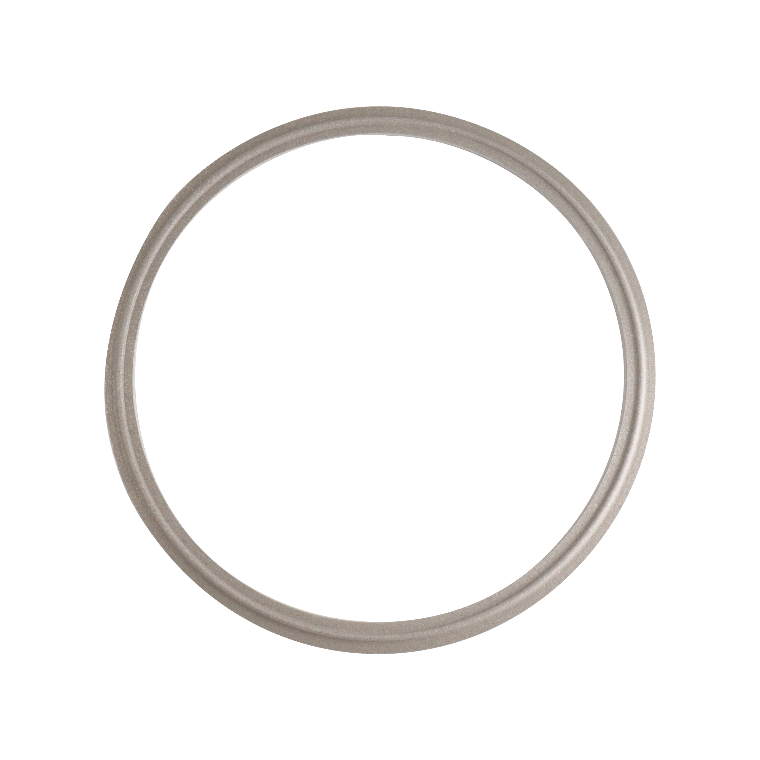 Gasket for 6-inch tri-clamp, made of Tuf-Steel material, USP Class VI compliant.