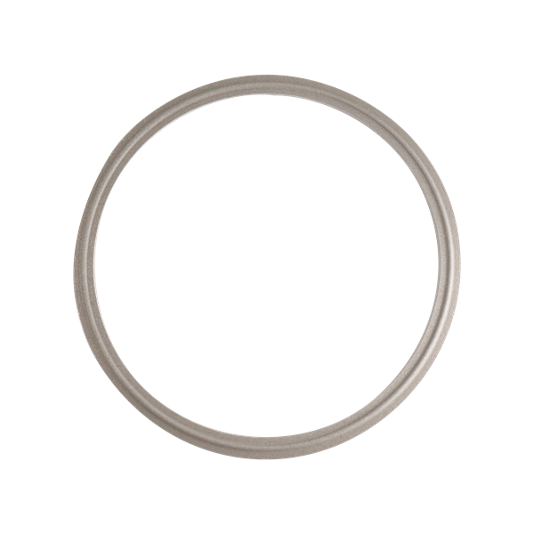 Gasket for 6-inch tri-clamp, made of Tuf-Steel material, USP Class VI compliant.