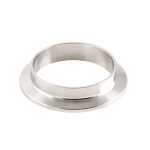 1.5-inch Tri-Clamp ferrule, made from 316L stainless steel, with 0.5-inch overall length, 20RA interior, and 32RA exterior surface finish, SF1 BPE compliant