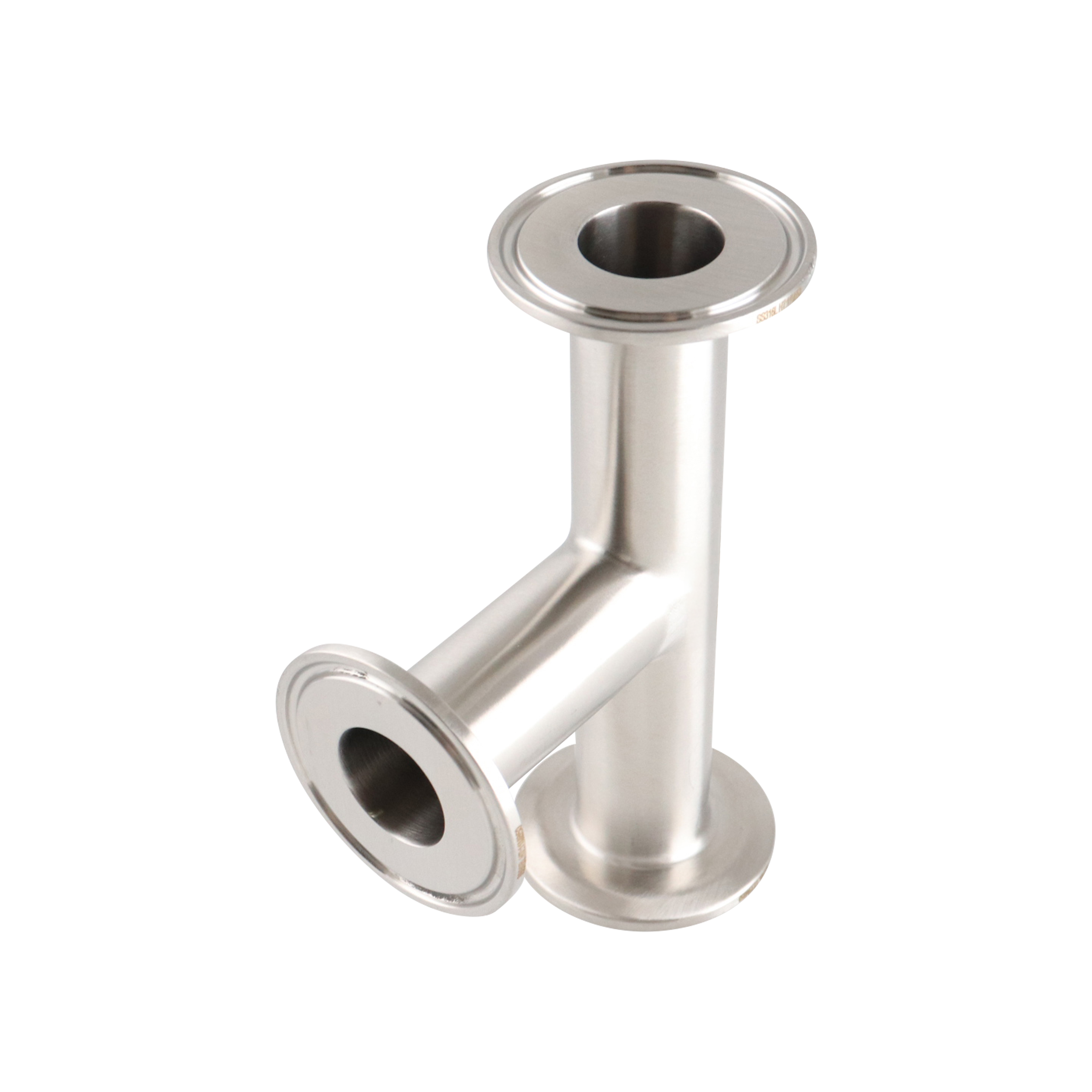 tee, 1.5-inch Tri-Clamp, made from 304 stainless steel, with 32RA interior and exterior surface finish