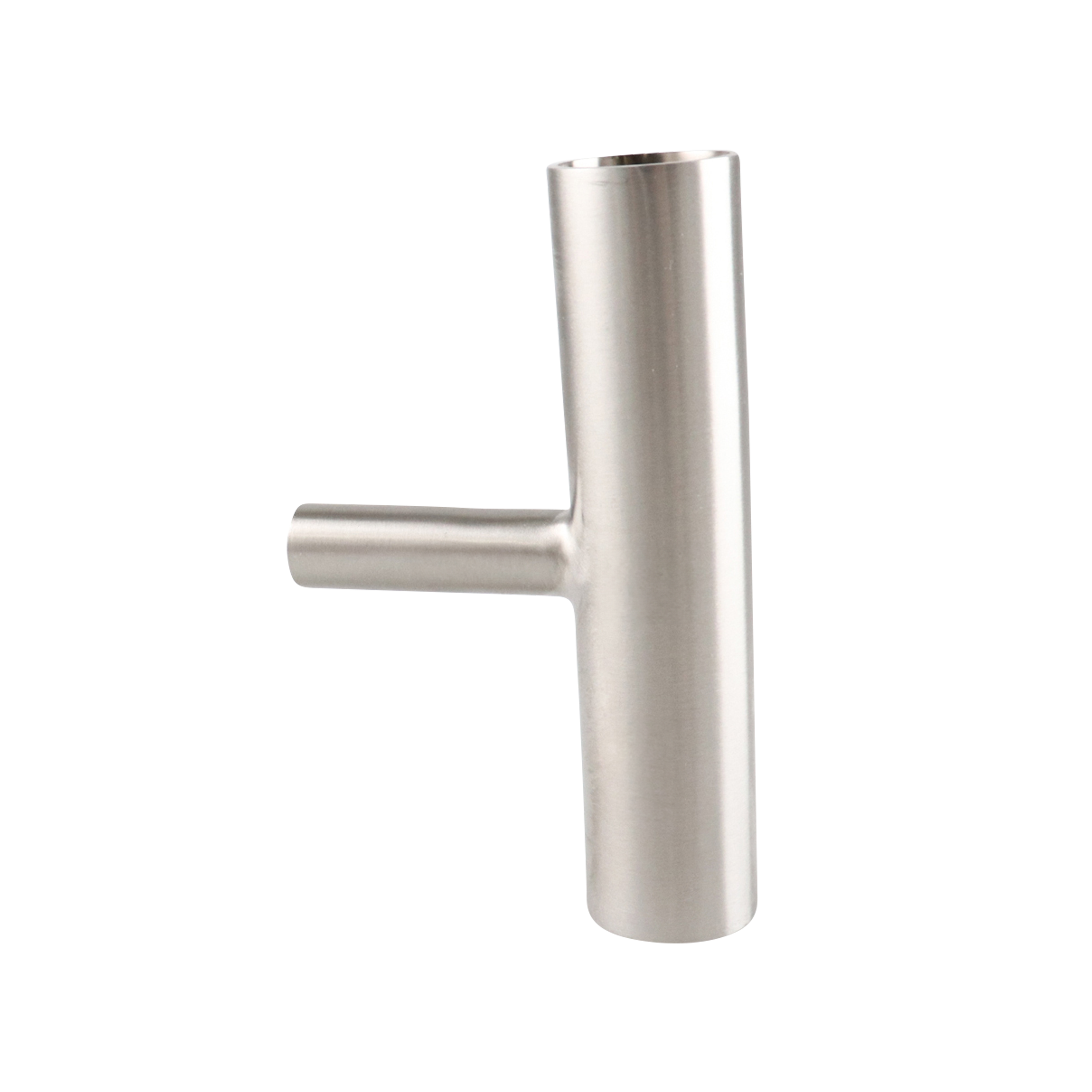reducing tee, 1-inch x 0.5-inch butt-weld, 316L stainless steel, with 20RA interior and 32RA exterior surface finish, SF1 BPE compliant