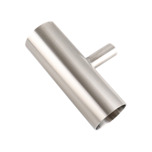 reducing tee, 2-inch x 0.75-inch butt-weld, made from 316L stainless steel, with 20RA interior and 32RA exterior surface finish, SF1 BPE compliant