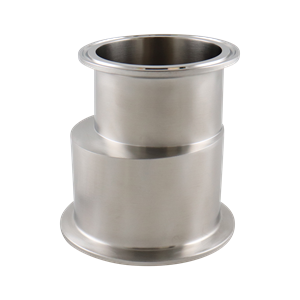 Eccentric reducer 3x2.5 tri-clamp 316L 3.625" OAL 20Ra inner diameter 32Ra outer diameter BPE SF1