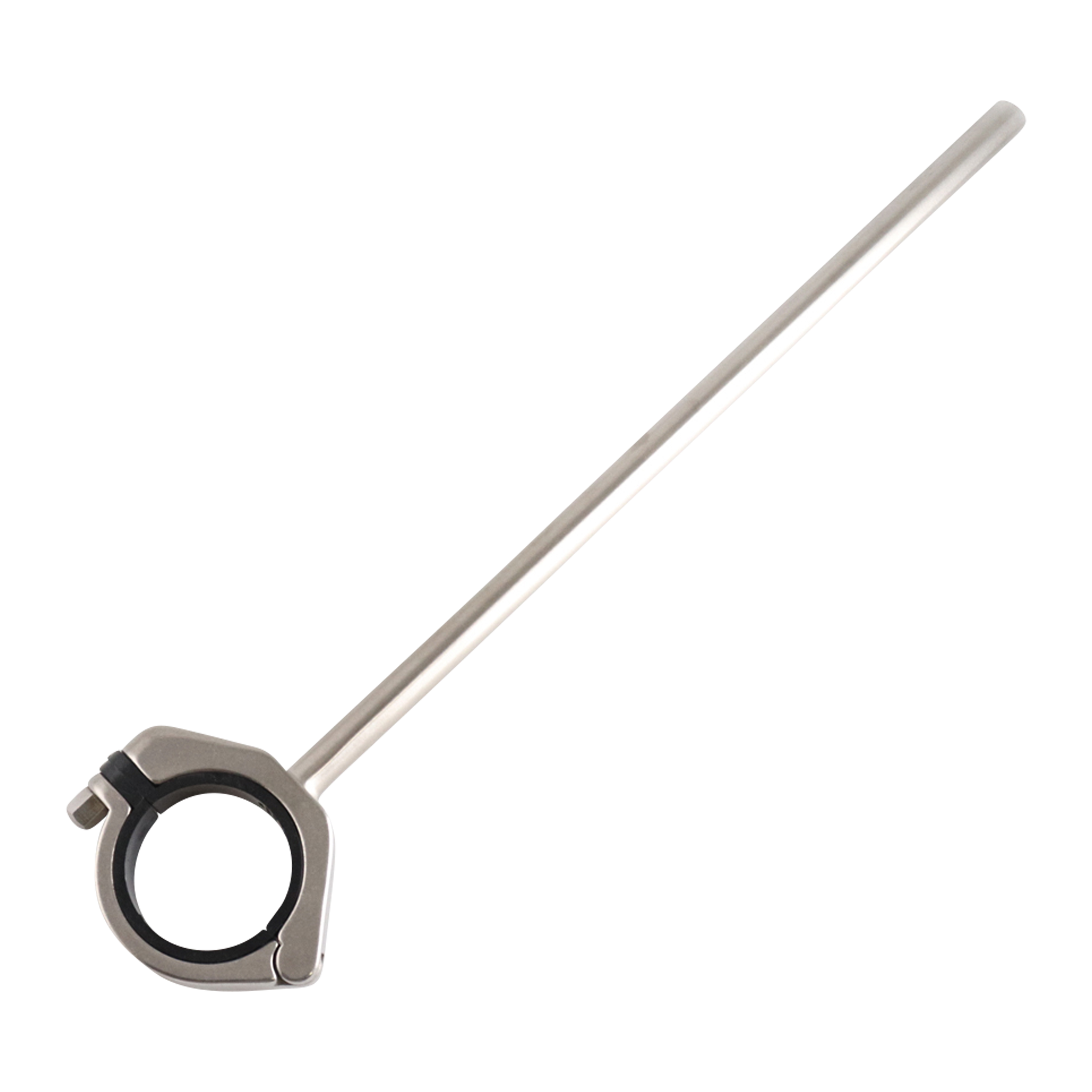 Hanger, CH Series, designed for 1-inch tube, rigid anchor style, black insert, includes 12-inch rod, made of 304 stainless steel.