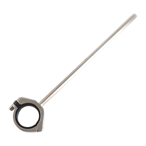 Hanger, CH Series, designed for 1-inch tube, rigid anchor style, black insert, includes 12-inch rod, made of 304 stainless steel.