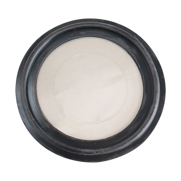 Screen gasket: 1.5-inch tri-clamp, EPDM material, USP Class VI compliant, with 200 mesh.