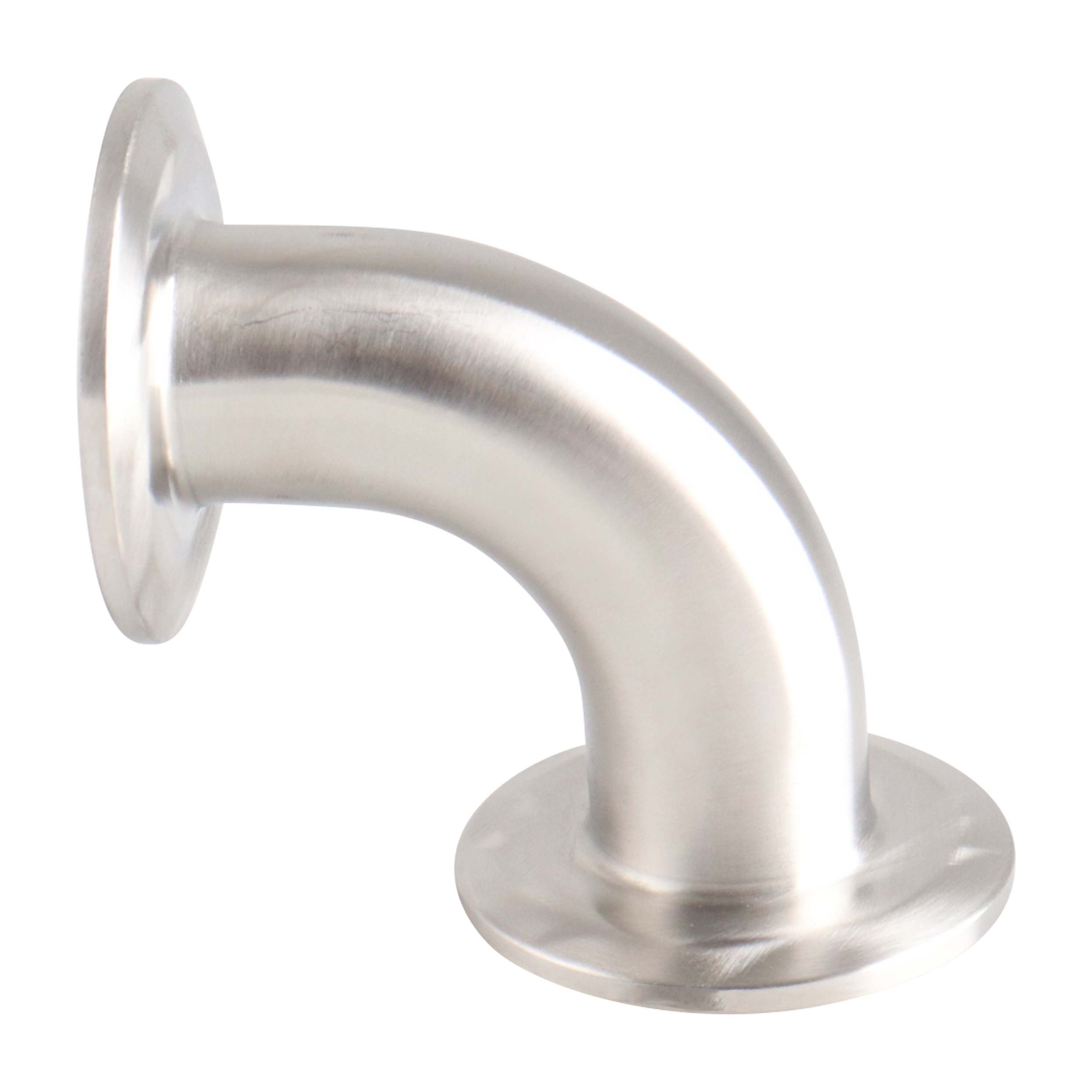 90-Degree Elbow, 1-inch tri-clamp connection, made of 304 stainless steel, with a 32RA inner diameter and 32RA outer diameter.